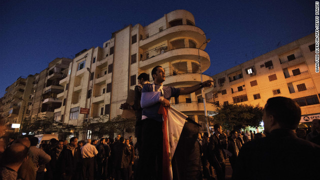 An anti-Mohamed Morsy protester shouts during a march to the presidential palace in Cairo, Egypt, on December 6. 