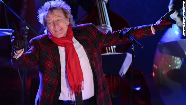 Rod Stewart performs at the 80th Annual Rockefeller Center Christmas Tree Lighting Ceremony in November in New York City. 