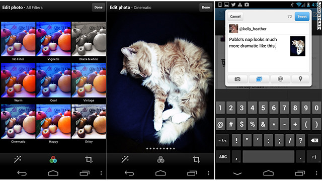 Twitter presenta sus filtros para competir con Instagram