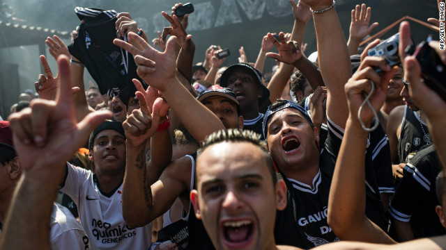 Back in Sao Paulo, fans of the Brazilian club were determined to join in the celebrations after the Copa Libertadores winners reached the Club World Cup final with a 1-0 semifinal win over Al-Ahly.