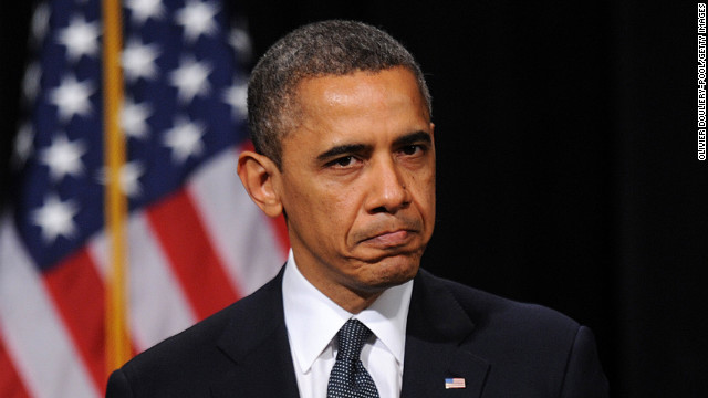 December 16: U.S. President Barack Obama speaks at an interfaith vigil for the shooting victims from Sandy Hook Elementary School at Newtown High School in Newtown, Connecticut.