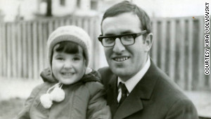 Kira Volvovksy with her father, Leonid (who became Ari, after moving to Israel), in 1971.