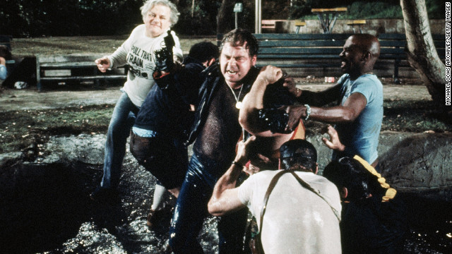 Durning, upper left, is featured in a scene from the 1977 movie "The Choirboys."