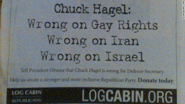 Log Cabin Republicans take out ad against Hagel