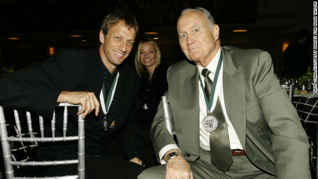 Tony Hawk, Lhotse Merriam and Schwarzkopf attend the 21st Annual Great Sports Legends Dinner to benefit The Buoniconti Fund to Cure Paralysis at the Waldorf Astoria on September 19, 2006, in New York.