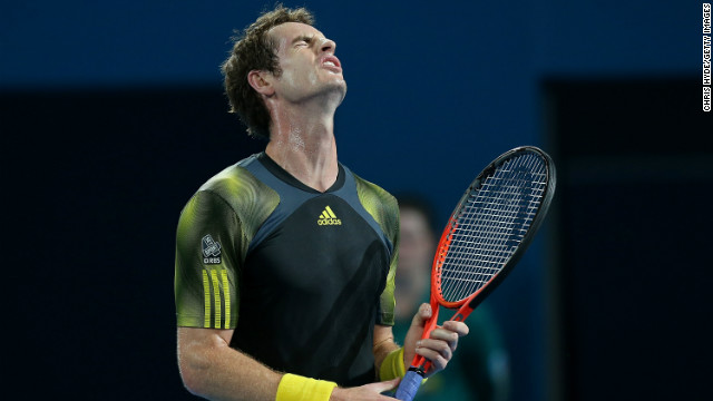 Andy Murray found it tough going in the heat at the Brisbane International on Thursday.