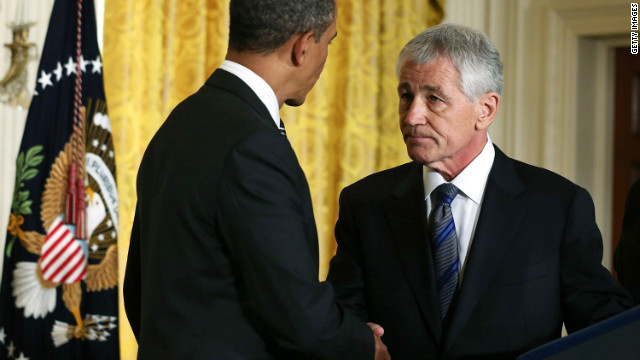 Former Sen. Chuck Hagel was nominated by President Obama for defense secretary.