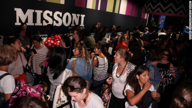 Missoni partnered with Target in 2011 to produce a more budget-friendly collection. A Target pop-up store is seen in New York on September 8, 2011.