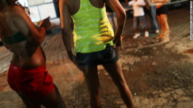 (File photo) Prostitutes walk the night streets on December 11, 2009 in Rio de Janeiro.