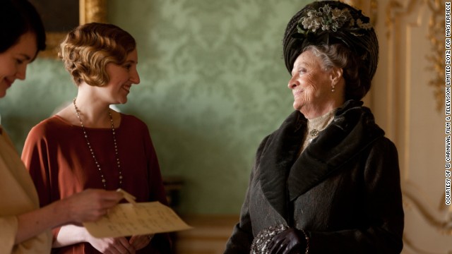 Maggie Smith sealed the win for best performance by an actress in a supporting role in a series, miniseries or motion picture made for TV with her portrayal of the Dowager Countess of Grantham in "Downton Abbey." Like Harris, she wasn't at the ceremony to accept her award.