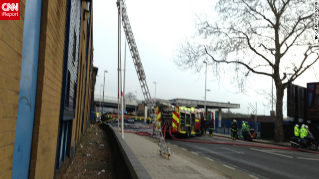 CNN journalist Nick Thompson shot this and other images of the aftermath of a helicopter crash in Vauxhall, London, that has left two people dead.