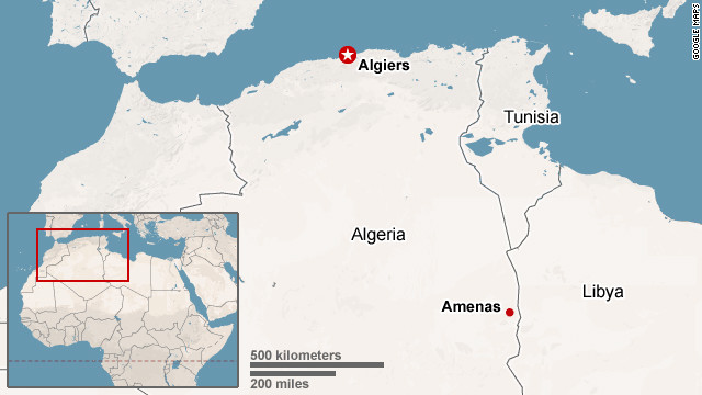 Map: Amenas, Algeria