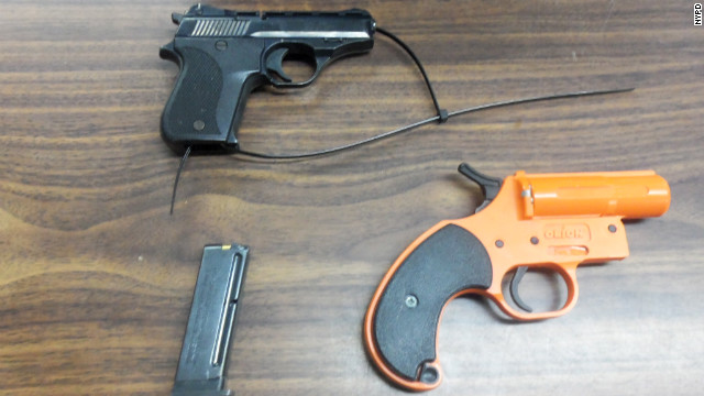 A 7-year-old boy brought a 22-caliber pistol, a loaded magazine and a flare gun to school in his backpack.