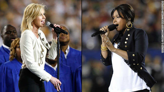 Jennifer Hudson and Faith Hill <a href='http://artsbeat.blogs.nytimes.com/2009/02/02/super-bowl-performances-used-recorded-tracks/' >reportedly sang along</a> to pre-recorded renditions during their performances at the 2009 Super Bowl.