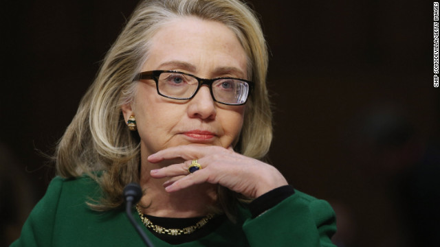 Clinton testifies before the Senate Foreign Relations Committee on Capitol Hill on January 23, in Washington, DC. Lawmakers questioned Clinton about the security failures during the September 11 attacks against the U.S. mission in Benghazi, Libya, that led to the death of four Americans, including U.S. Ambassador Christopher Stevens.