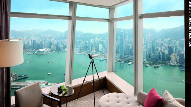 Hong Kong's Victoria Harbour -- even better when viewed from a suite. 