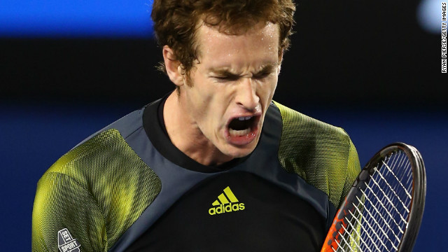 Andy Murray beat second seed Roger Federer at a grand slam for the first time in his career.