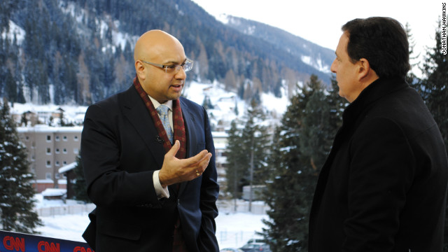 CNN's Chief Business Correspondent Ali Velshi endured both freezing temperatures and snow storms whilst reporting from Davos. 