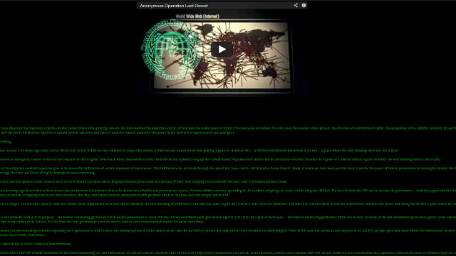 Anonymous declara la ciber guerra al Gobierno de EEUU