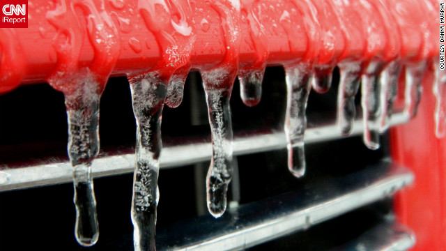 Stormchaser Danny Murphy spotted these icicles on his son's pickup truck as Iowa dealt with its worst ice storm since 2007. He snapped photos on January 27.