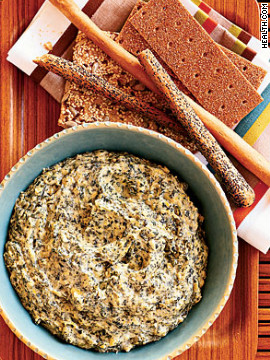 Use lima beans, cream cheese, Tabasco sauce, capers and mustard for a sneaky, low-cal way to get your family to eat iron-rich spinach. One serving is only 59 calories. Try this recipe: Spinach-artichoke dip 