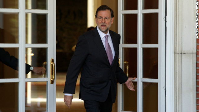 Spanish Prime Minister Mariano Rajoy arrives at Moncloa Palace in Madrid in August.