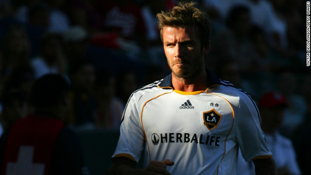 No. 23 of the Los Angeles Galaxy soccer team walks toward the line judge to have a chat during Game 1 of the MLS Western Conference Semifinals against Chivas USA in 2009.