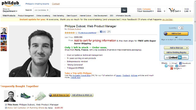fake amazon resume proves the power of personal branding