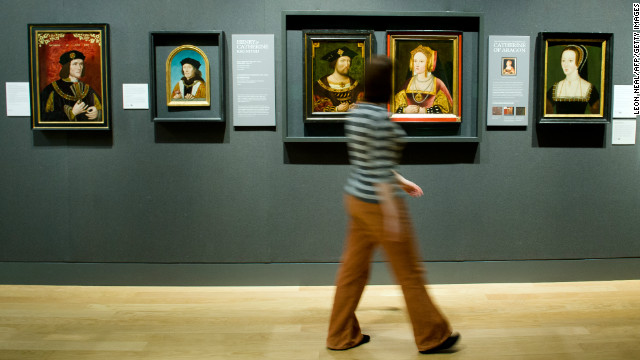 Richard III, far left, at the National Portrait Gallery in London, is one of the most notorious figures in British history
