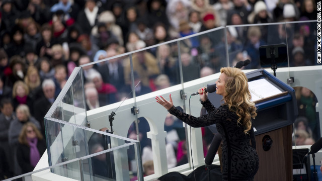 Beyoncé found herself at the center a firestorm in 2013 after it was revealed she used a "backup track" to sing the national anthem at the inauguration of President Barack Obama on January 21.