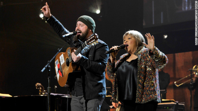 Zac Brown and singer Mavis Staples duet on "My City of Ruins."