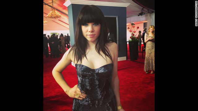 No rock star 'tude here - Carly Rae Jepsen demonstrated her Canadian courtesy by arriving early for her first Grammys red carpet.