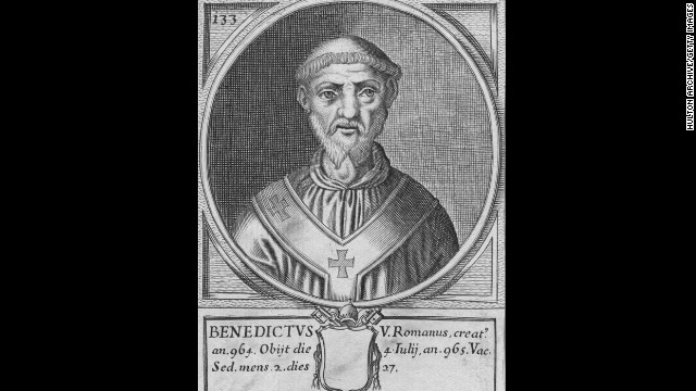 Pope Benedict V was the first to reign for 33 days in 964.