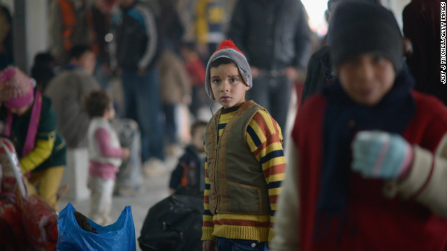 New Syrian refugees arrive at the Za'atari refugee camp on February 1, 2013 in Mafrq, Jordan.