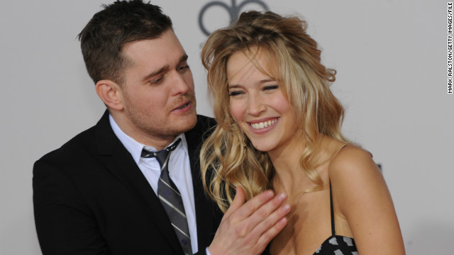 Michael Buble and his wife of close to two years, Luisana, revealed in January that they're expecting their first child. "We're having a baby Bublé!" the couple excitedly announced in a video message, which included <a href='http://www.youtube.com/watch?v=-Q0tUPjPDFo&amp;feature=youtu.be' target='_blank'>a picture from an ultrasound.</a>