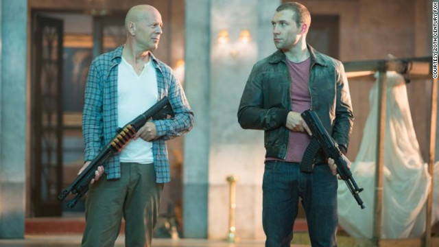 Bruce Willis stars as John McClane and Jai Courtney stars as Jack McClane in 