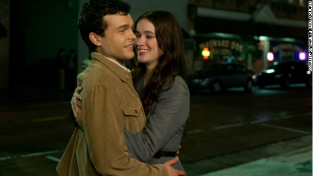 Alden Ehrenreich stars as Ethan Wate and Alice Englert stars as Lena Duchaness in 