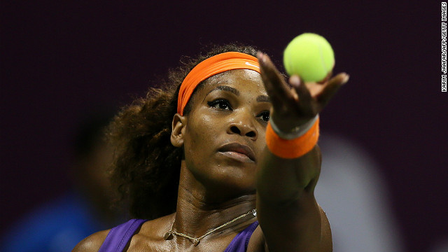 Serena Williams powered past Maria Sharapova to reach the final of the Qatar Open on Saturday.