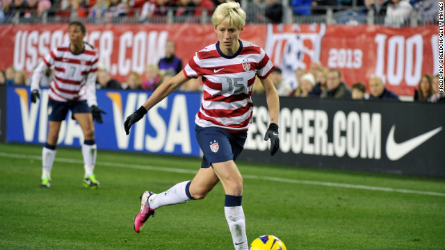 In 2012, U.S. women's soccer player Megan Rapinoe confirmed in Out magazine that she was a lesbian.