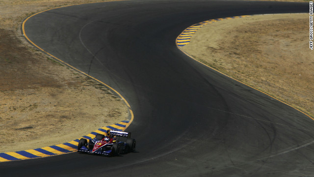 Patrick drives during practice for the Argent Mortgage Indy Grand Prix in 2005 in Sonoma, California.