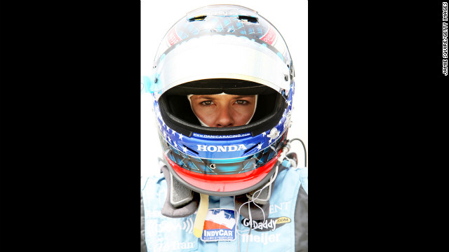 Patrick prepares to get in her car during practice for the SunTrust Indy Challenge in 2007 in Richmond, Virginia.