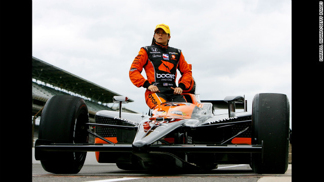 Patrick waits during qualifying for the Indianapolis 500 in 2009.