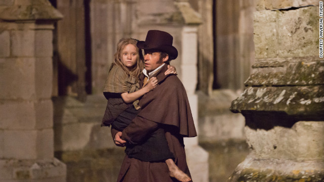 Paris is one of the big stars in the movie adaptation of "Les Miserables." Hugh Jackman plays Jean Valjean, and Isabelle Allen plays a young Cosette.