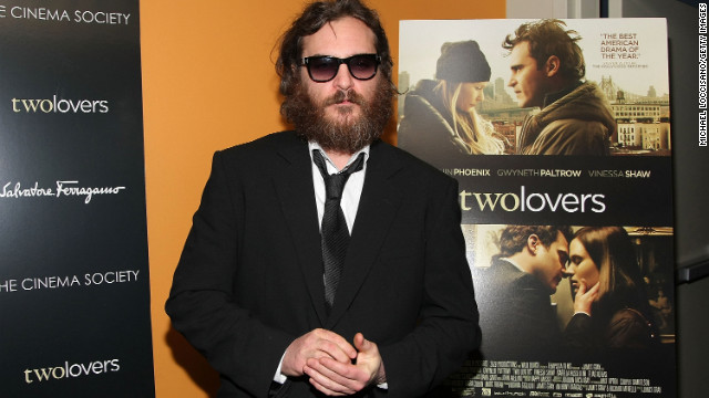 The actor, 38, shown here in his <a href='http://marquee.blogs.cnn.com/2010/08/17/joaquin-phoenix-im-still-here-trailer-hits-web' >"I'm Still Here"</a> phase attending a screening of "Two Lovers" in 2009, earned his second Academy Award nomination for his portrayal of Johnny Cash in 2005's "Walk the Line."