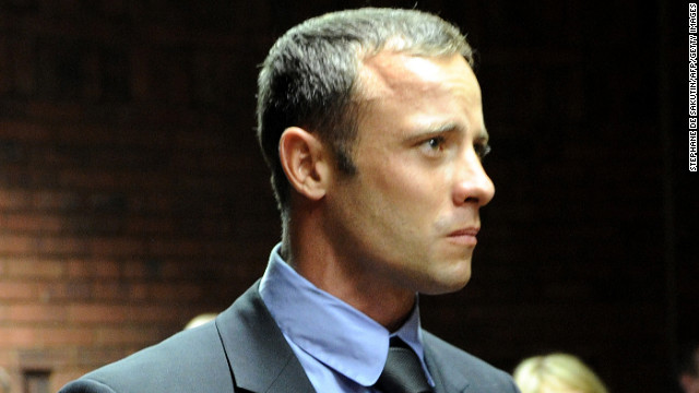 South African Olympic sprinter Oscar Pistorius appears at Magistrate Court in Pretoria, South Africa, on Tuesday, February 19. He's charged with premeditated murder in the death of his girlfriend, model Reeva Steenkamp.