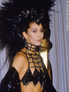 Cher channeled her inner showgirl at the 1986 Academy Awards, showing up in this sequined and feathered ensemble.