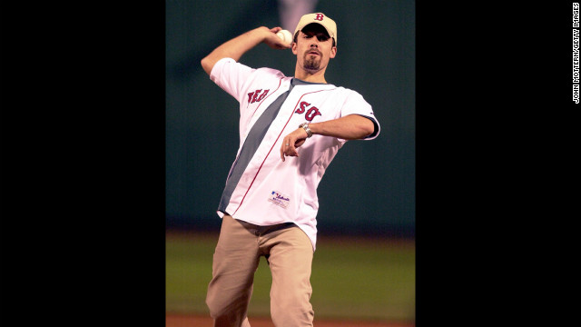 The Massachusetts native threw the first pitch at Boston's Fenway Park in 2003.