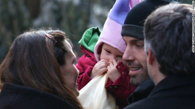 Jennifer Garner, Affleck and their firstborn, Violet, spend time together as a family in New York in 2007.