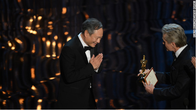 <strong>Ang Lee, best director:</strong> Ang Lee accepted his second Oscar for directing as the audience stood on their feet in a standing ovation. "Thank you movie god," Lee said, adding, "I want to thank you for believing in this story." He noted that he shares the award with everyone who worked with him on "Life of Pi." 