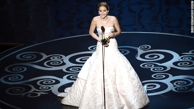 <strong>Jennifer Lawrence, best actress: </strong>First-time Oscar winner Jennifer Lawrence tripped as she climbed the steps to accept her award, but the "Silver Linings Playbook" star quickly recovered. As she thanked her cast and family, Lawrence was sure to wish fellow best actress nominee Emmanuelle Riva a happy 86th birthday. 